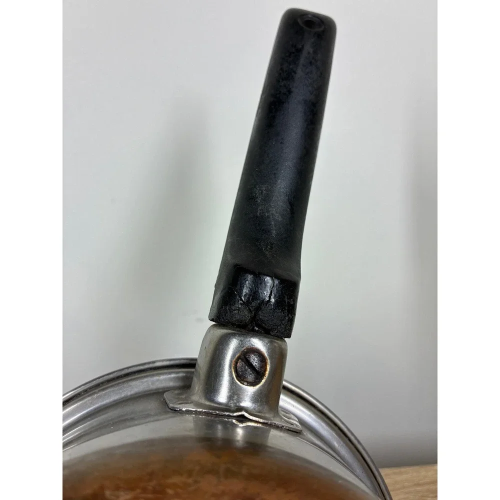 Vintage EKCO Flint 1 Quart Stainless Steel Copper Bottom Saucepan Pot USA 265